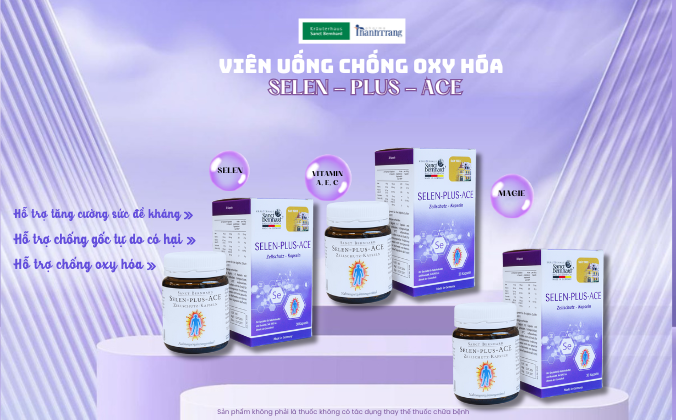 Selen Plus ACE được thiết kế với công thức đặc biệt, kết hợp Selen, Vitamin A, C, E và Carotenoids – những chất chống oxy hóa mạnh mẽ giúp bảo vệ tế bào khỏi tổn thương do gốc tự do.